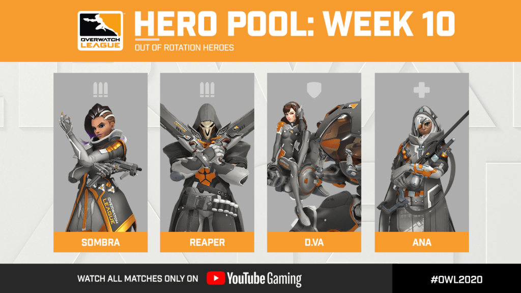 Overwatch Week 10 Hero Pool