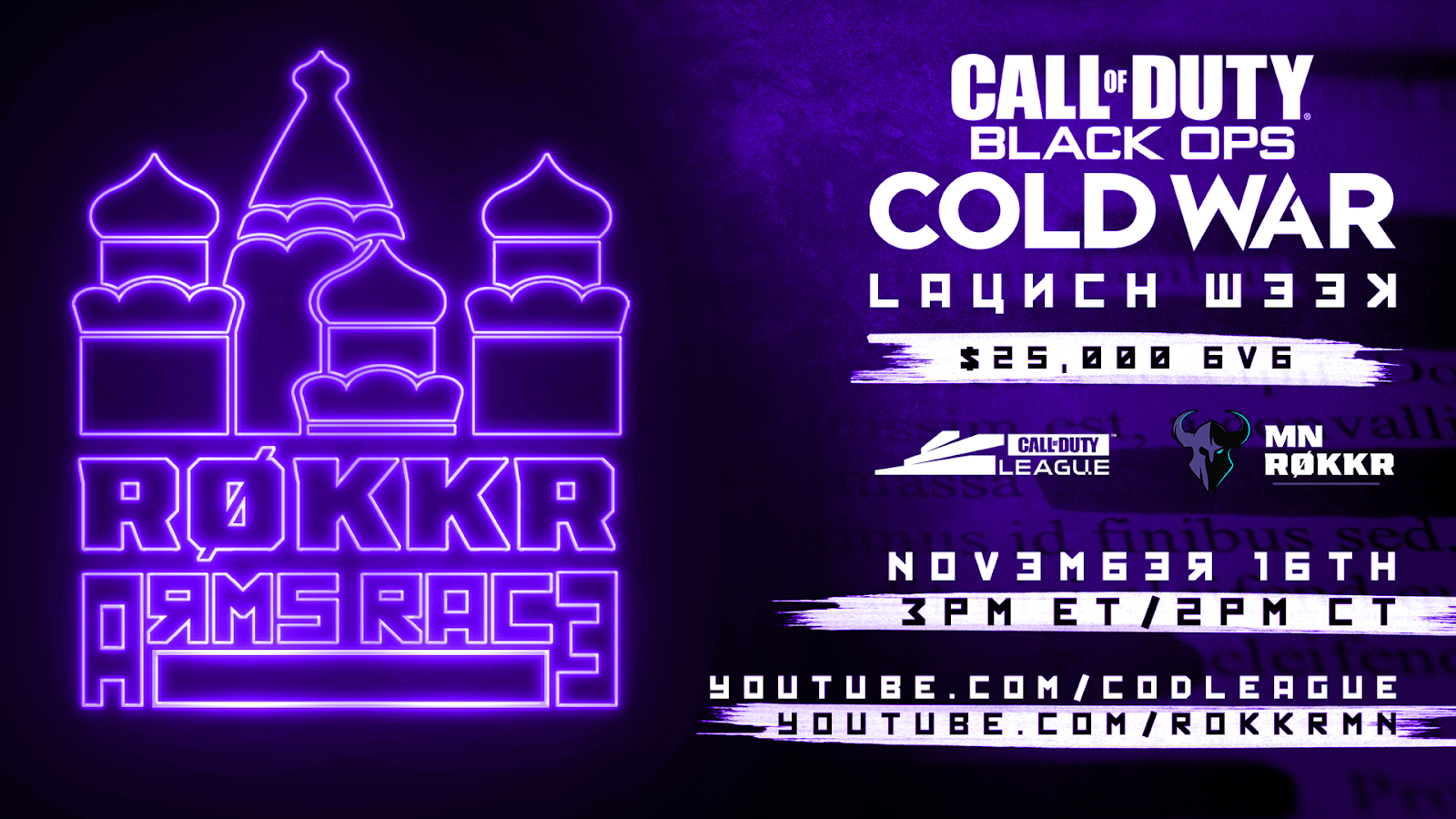 How to Watch $25K Rokkr Arms Race Black Ops Cold War Tournament